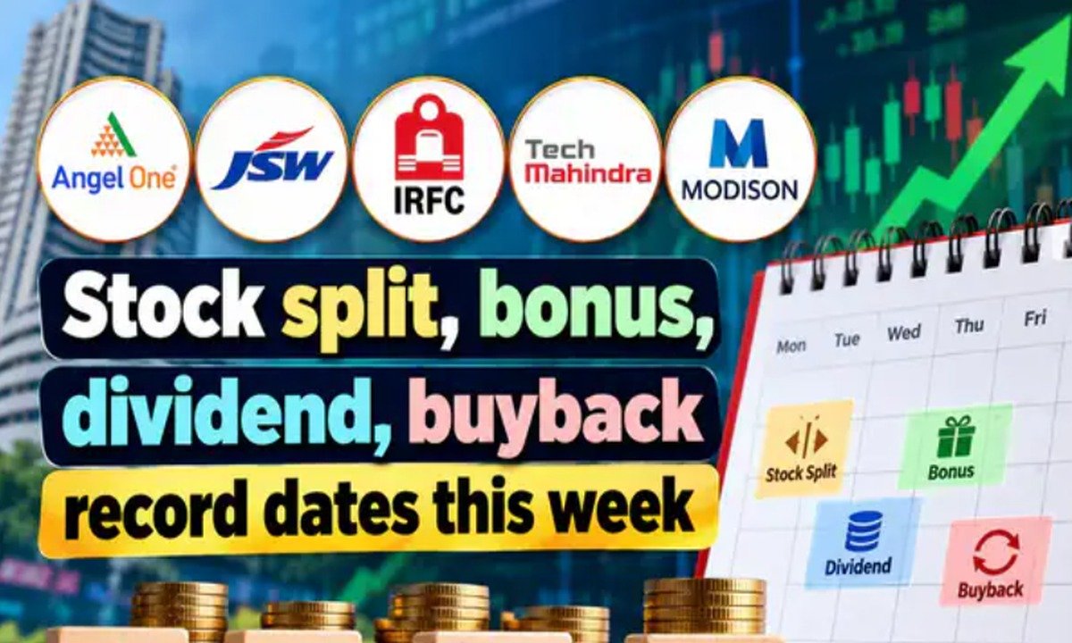Stock Market News This Week: 20+ Stocks Including IRFC, Tech Mahindra, Angel One Set for Dividend, Bonus & Stock Split
