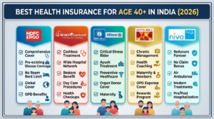 Best Health Insurance Policy for Age 40+ in India (2026): HDFC ERGO vs ICICI Lombard vs Bajaj Allianz vs Aditya Birla vs Niva Bupa