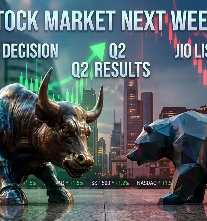 Stock Market Next Week: Fed Decision, Q2 Results & Jio Listing